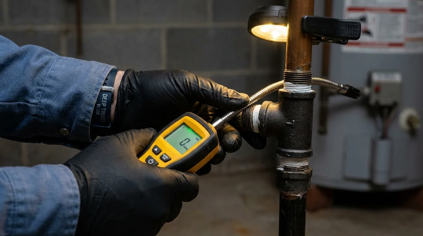 Gas leak detection with electronic sniffer by Johns Plumbing LLC in Atlantic City