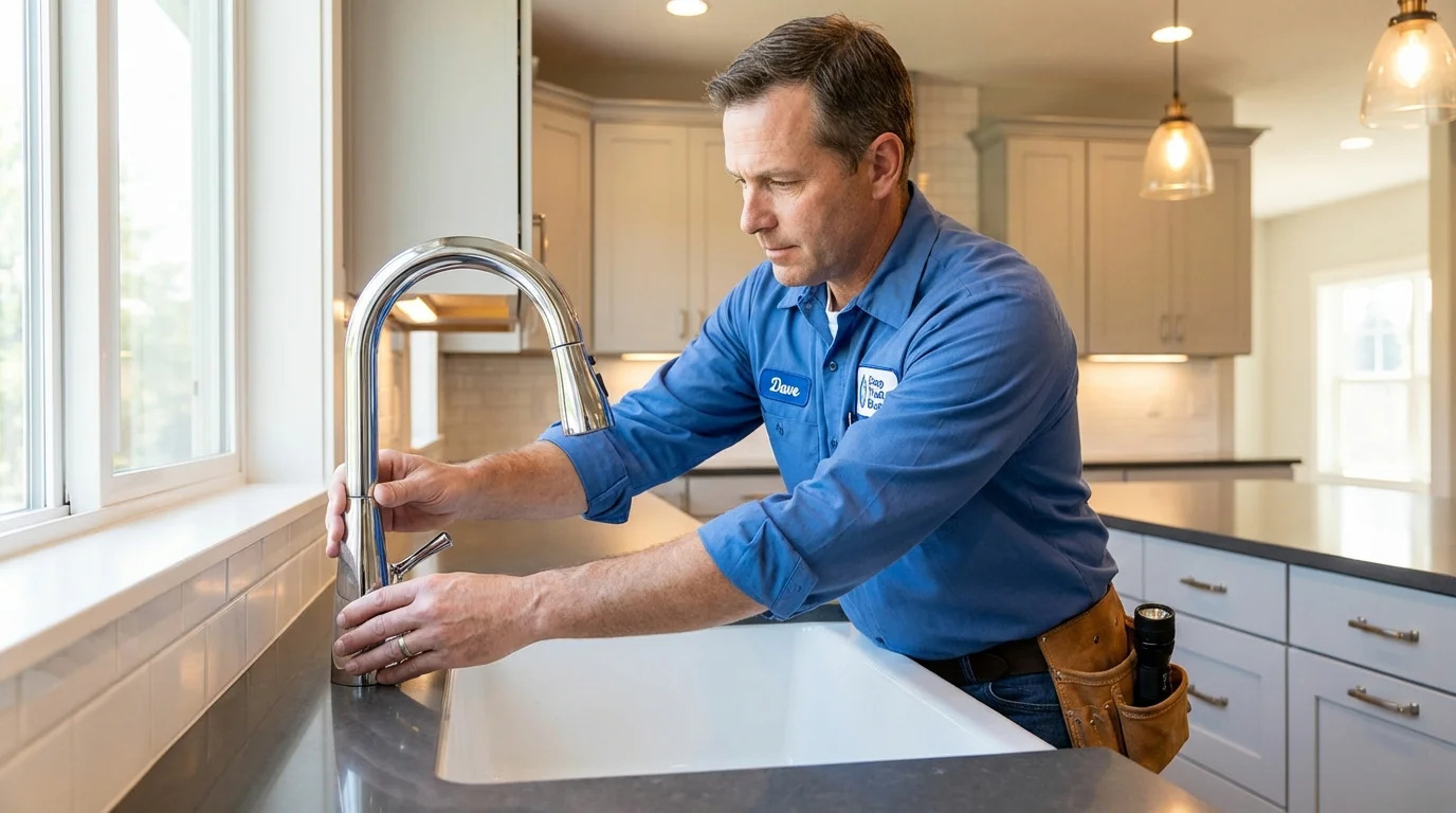 Kitchen faucet installation by Johns Plumbing LLC in Atlantic City