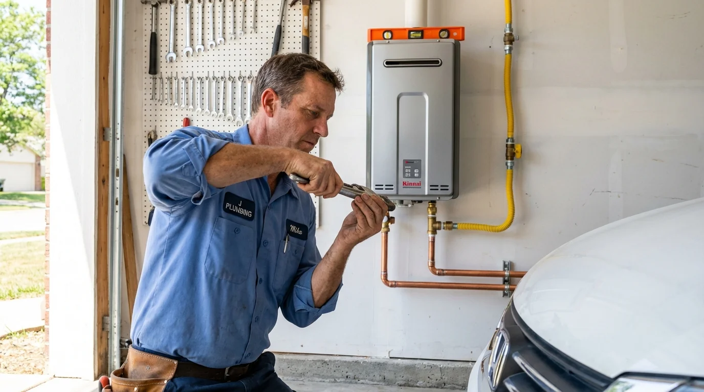 Tankless water heater installation by a Johns Plumbing LLC plumber in Atlantic City